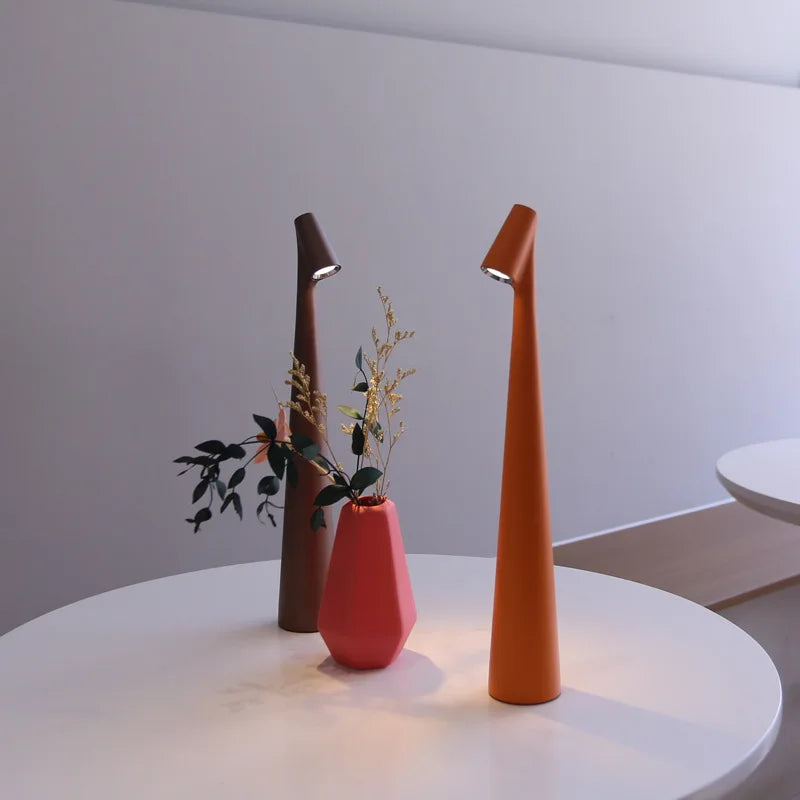 Lampe de Bureau LED Rechargeable – Tactile & Dimmable – Design Créatif – Ambiance Salon, Bureau ou Chambre