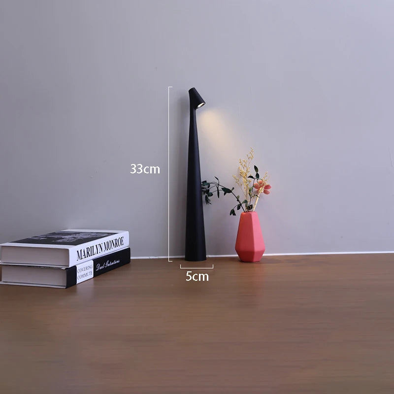 Lampe de Bureau LED Rechargeable – Tactile & Dimmable – Design Créatif – Ambiance Salon, Bureau ou Chambre