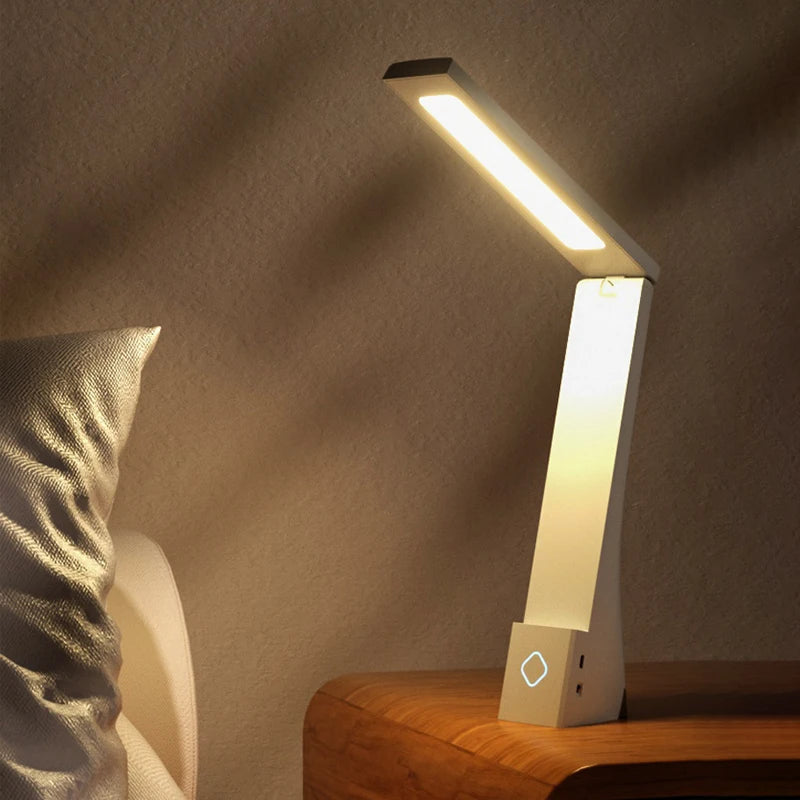 Lampe de Bureau LED Pliable – Rechargeable ou à Brancher