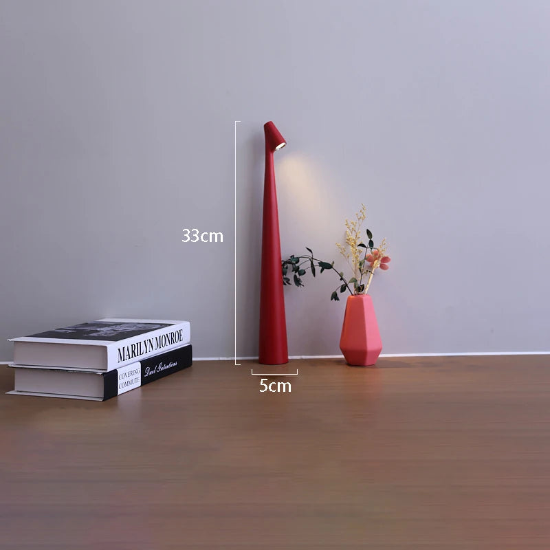 Lampe de Bureau LED Rechargeable – Tactile & Dimmable – Design Créatif – Ambiance Salon, Bureau ou Chambre