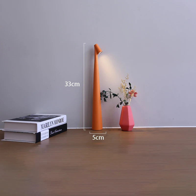 Lampe de Bureau LED Rechargeable – Tactile & Dimmable – Design Créatif – Ambiance Salon, Bureau ou Chambre