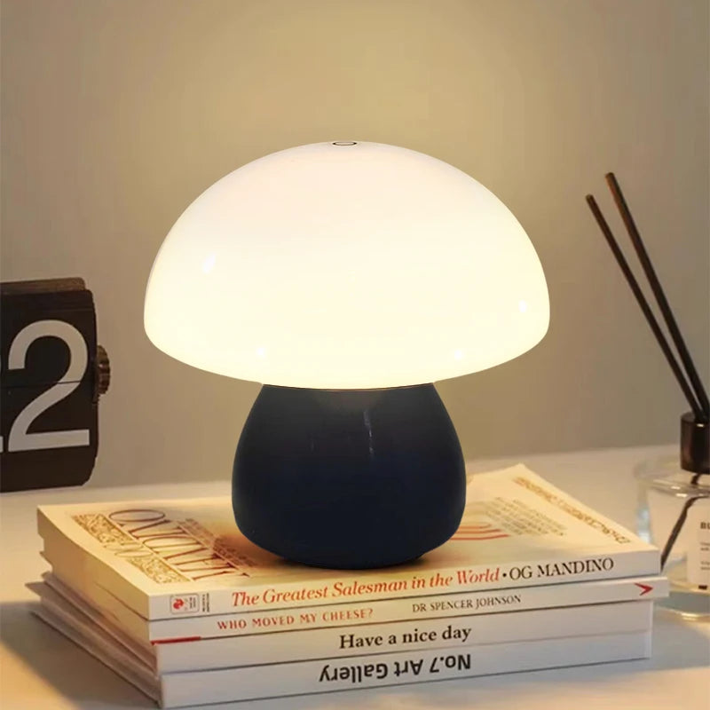 Lampe Champignon LED Rechargeable – Éclairage Tactile & Ambiance Nordique